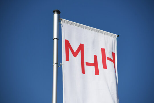 Hannover, Germany - April 5, 2020:  The Hannover Medical School  - Medizinische Hochschule Hannover - MHH is a university medical centre in the city of Hanover, Germany