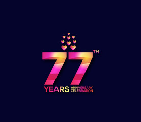 77 Year Anniversary Day background Concept