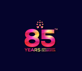 85 Year Anniversary Day background Concept