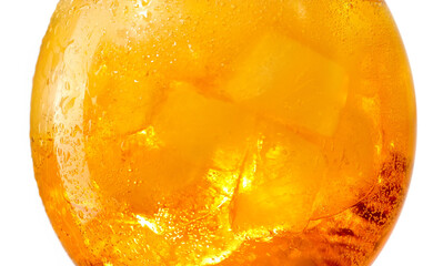 closeup of orange cocktail glass