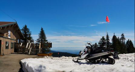 Skidoo / Snowmobile on Grouse Mountain, Vancouver