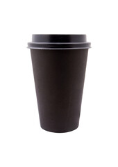 Black blank disposable cup for coffee and hot drinks