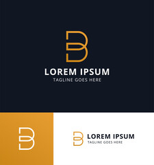 Luxury letter b logo design. Icon template for brand with simple style and memorable shape.