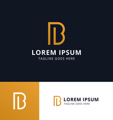 Luxury letter b logo design. Icon template for brand with simple style and memorable shape.