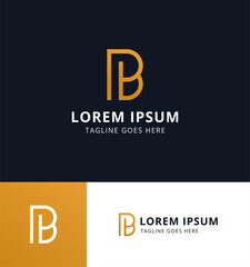 Obraz premium Luxury letter b logo design. Icon template for brand with simple style and memorable shape.