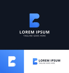 Modern eagle letter b logo design. Icon template for brand with simple style and memorable shape.