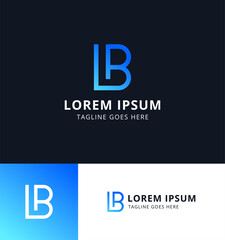 Modern letter b logo design. Icon template for brand with simple style and memorable shape.