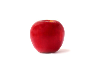 Fresh red apple isolated on white background.