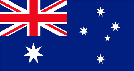 National flag of Australia with paper texture background. Vector illustration. Eps10