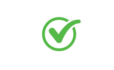 Checkmark tick green icon. Symbol of approval check mark.