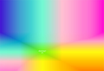 Abstract blurred gradient mesh background bright rainbow colors. Colorful smooth soft banner template. Creative vibrant vector illustration