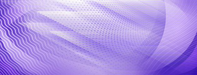 Abstract background of straight and wavy intersecting lines in purple colors
