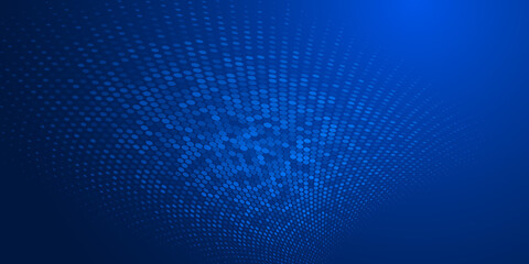 Abstract background made of halftone dots in blue colors