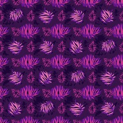 seamles leaf pattern purple