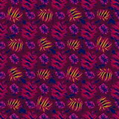 seamles leaf pattern variations