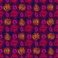 seamles leaf pattern variations