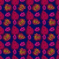 seamles leaf pattern variations