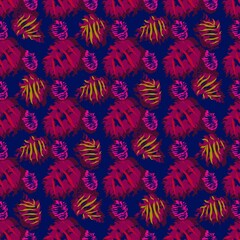 seamles leaf pattern variations