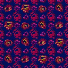 seamles leaf pattern variations