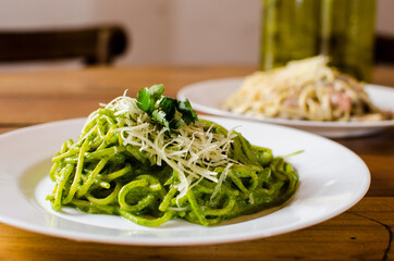 espaguetti alfredo al horno