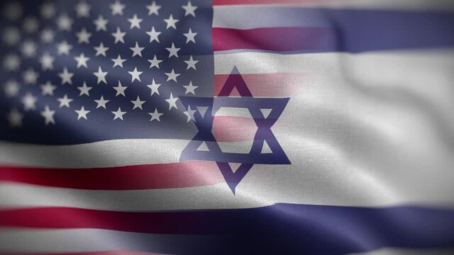 USA Israel Flag Mix Textured Waving Front Background HD
