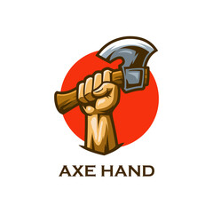 ax hand wood cut timber