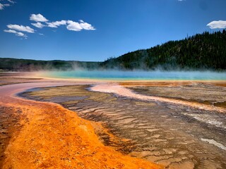 Prismatic Springs in Yellowstone National Park