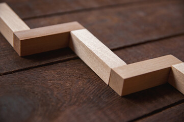 background wooden brown there are laid out wooden rectangles
