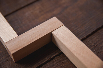 background wooden brown there are laid out wooden rectangles