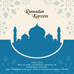 Naklejka premium Ramadan Kareem congratulations designs