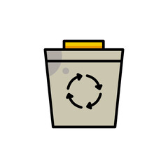 bucket coloured icon vector