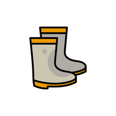 boots coloured icon vector