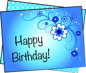 vector cartoon happy birthday card