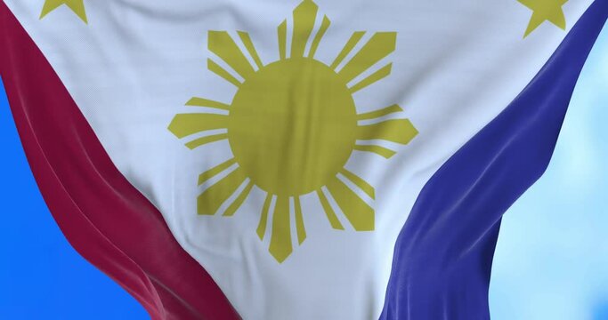 Seamless loop of Philippines flag.