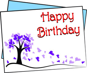 vector cartoon happy birthday card