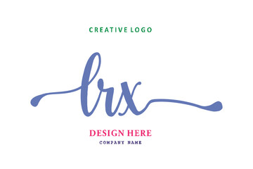 Obraz premium LRX lettering logo is simple, easy to understand and authoritative