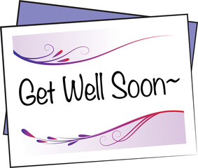 vector get well soon card