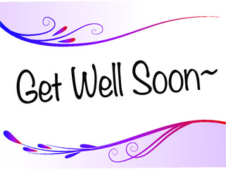 vector get well soon card