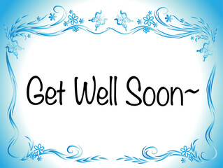 vector get well soon card