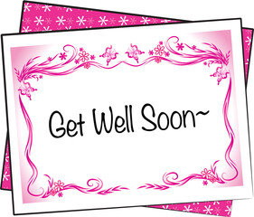 vector get well soon card