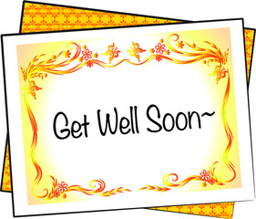 vector get well soon card