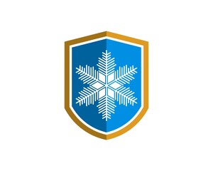 Protection shield with snow flower inside
