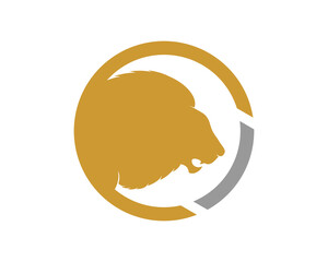 Lion head inside the golden circle