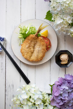 Deep-fried Common Horse Mackerel, Japanese Food