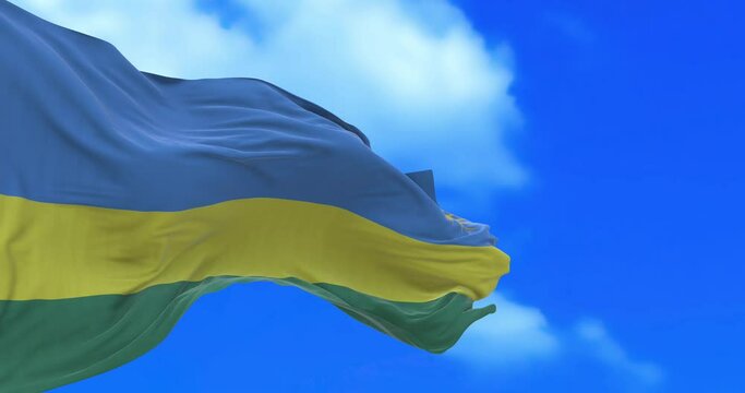 Seamless loop of Rwanda flag.