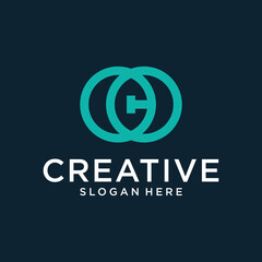 Initial of C logo design inspiration