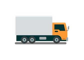 Fototapeta premium Box truck. Simple flat illustration