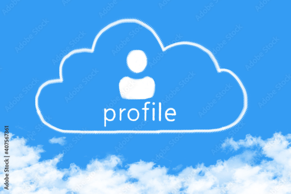 Wall mural cloud computing public account cloud shape