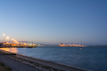 Lights on Port of Tauranga wharves