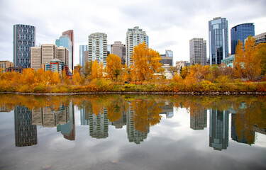 Autumn skyline, Calgary, AB.